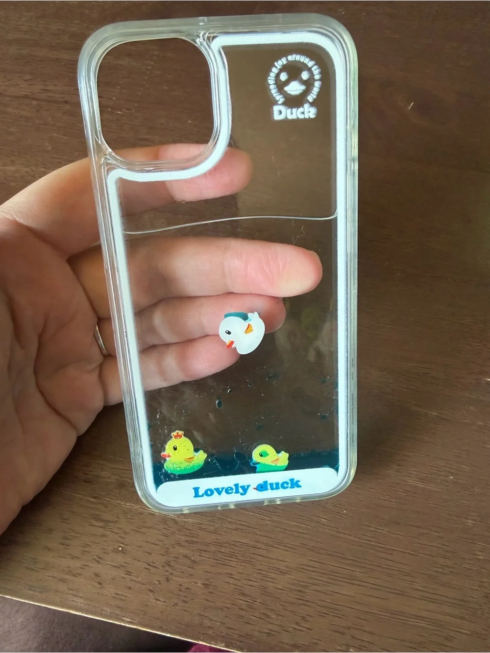 Lovely Duck Clear iPhone Case with Duck Graphics